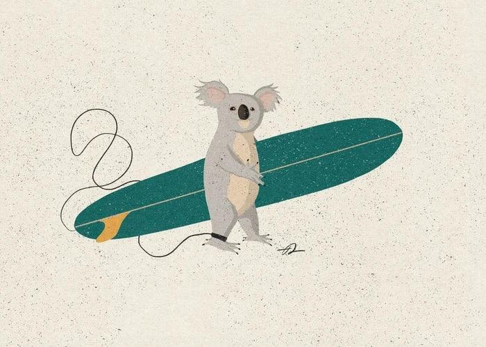 Surfing Animal Poster