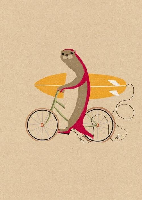 Surfing Animal Poster
