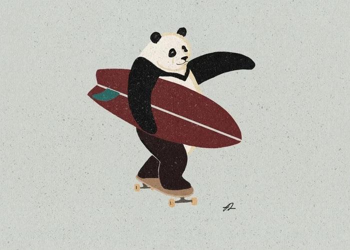 Surfing Animal Poster