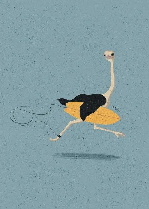Surfing Animal Poster