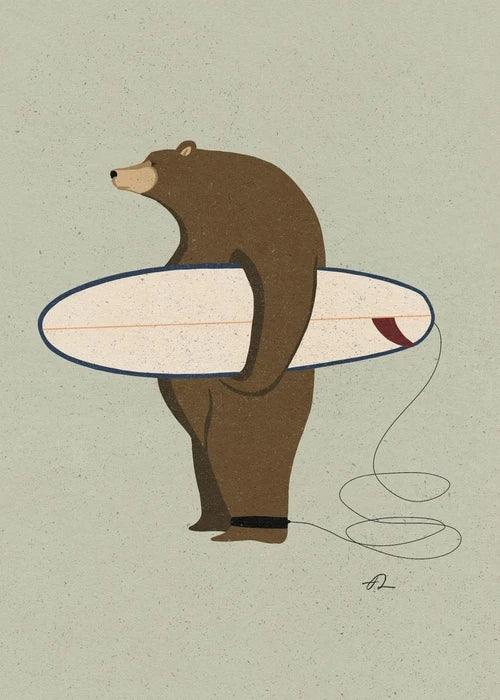 Surfing Animal Poster