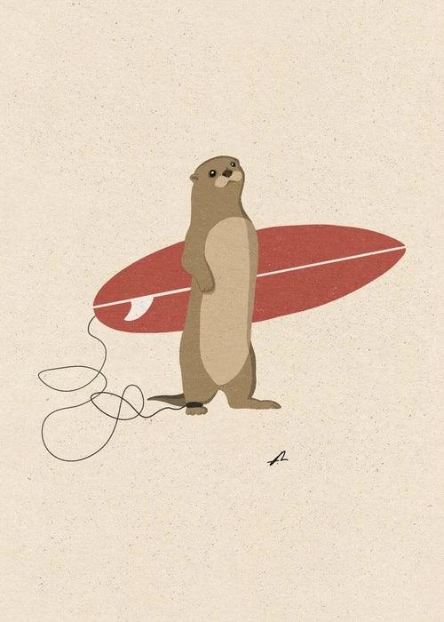 Surfing Animal Poster