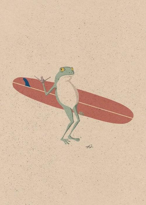 Surfing Animal Poster