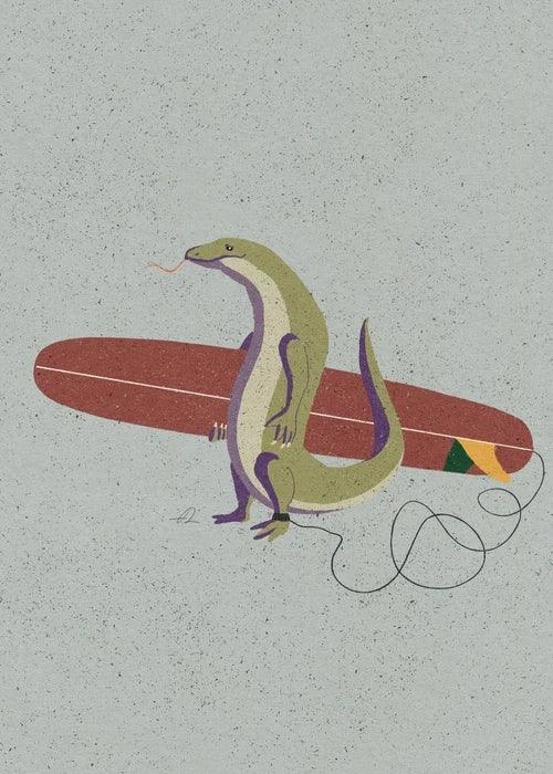 Surfing Animal Poster