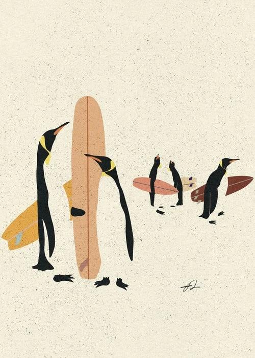 Surfing Animal Poster