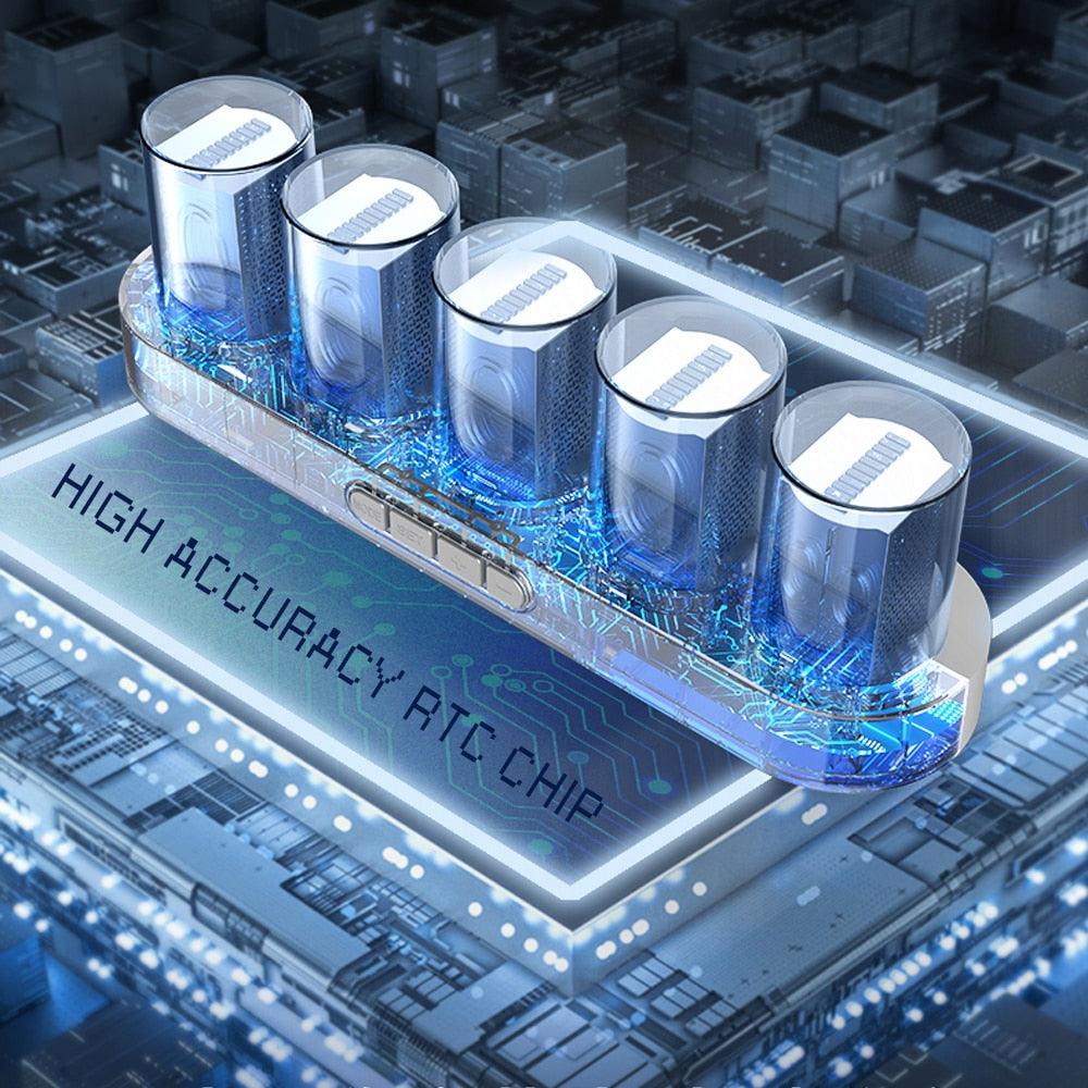 Luxury Tube Clock with LED Glow - cocobear