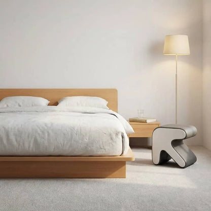 Arrow Leather Ottoman