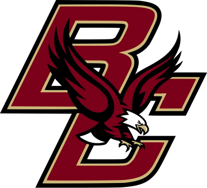 Logo with an eagle and a large letter 'R' on a white background