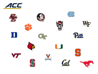 Logos of ACC Teams and organizations on a white background