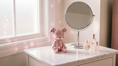 Crystal Mirror Bear Figure