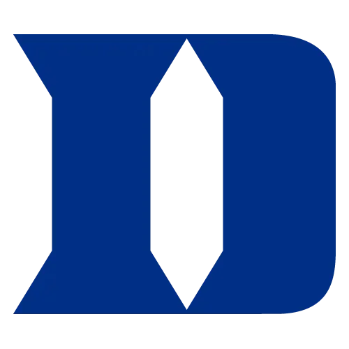 Blue and white logo of the letter 'D' on a white background