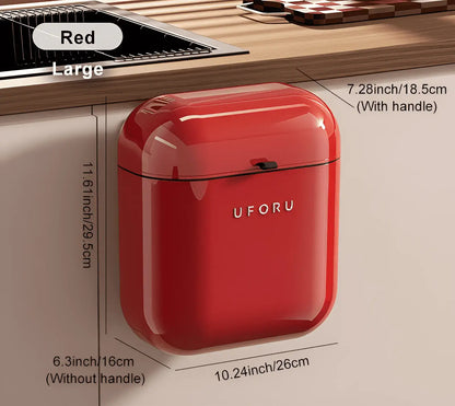 Red Kitchen Waste Bin 12L Capacity