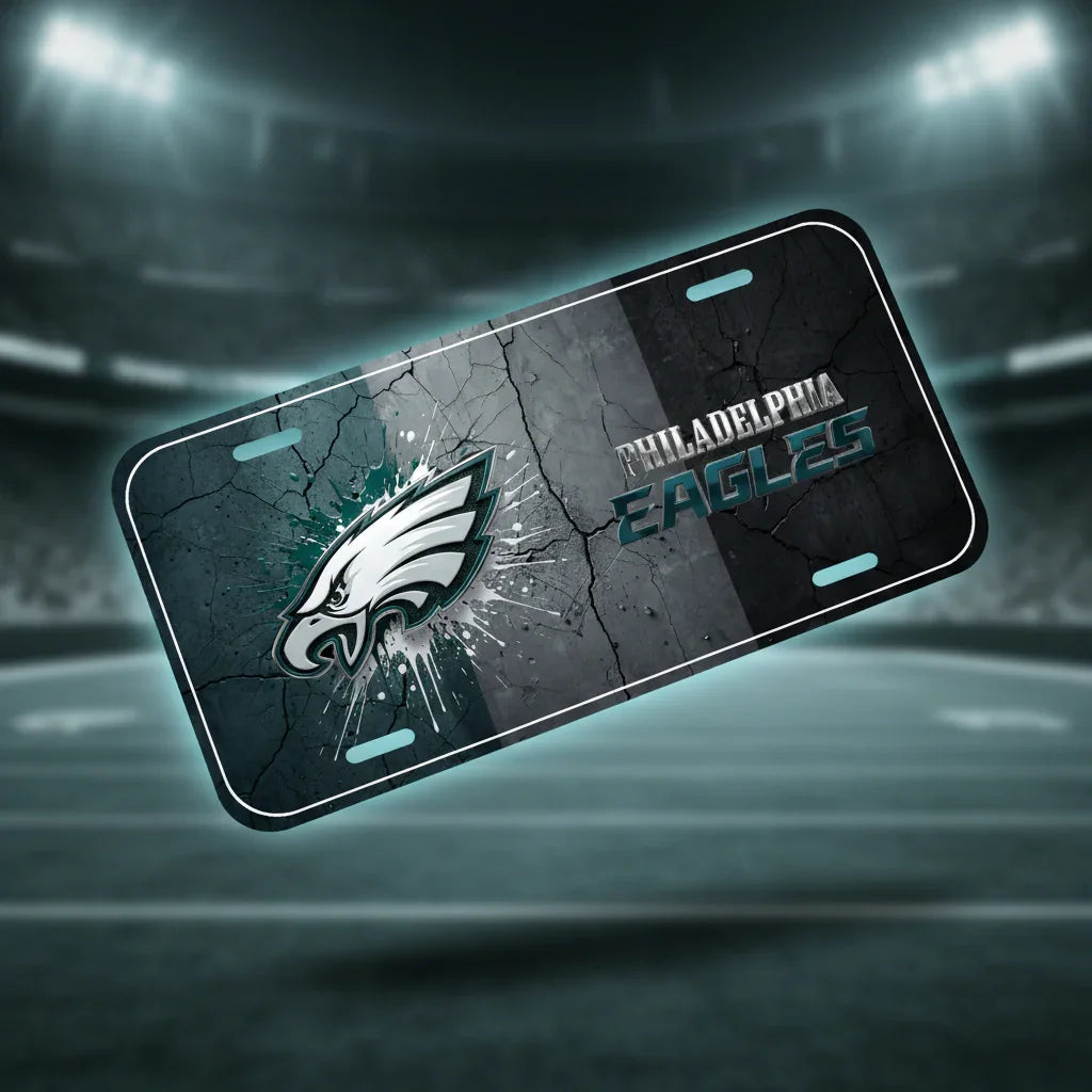 Philadelphia Eagles logo on a stadium background