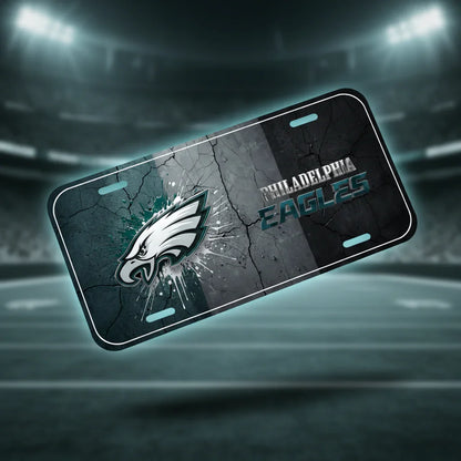 Philadelphia Eagles logo on a stadium background