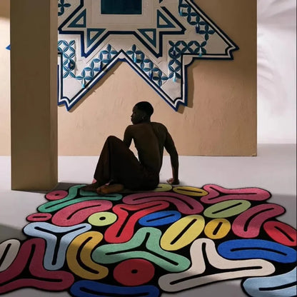 Artistic Irregular Plush Carpet