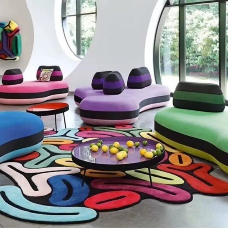 Artistic Irregular Plush Carpet
