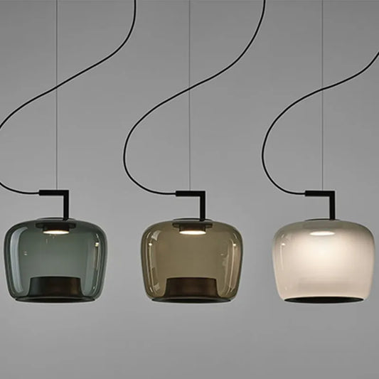 Danish Glass Pendant Light