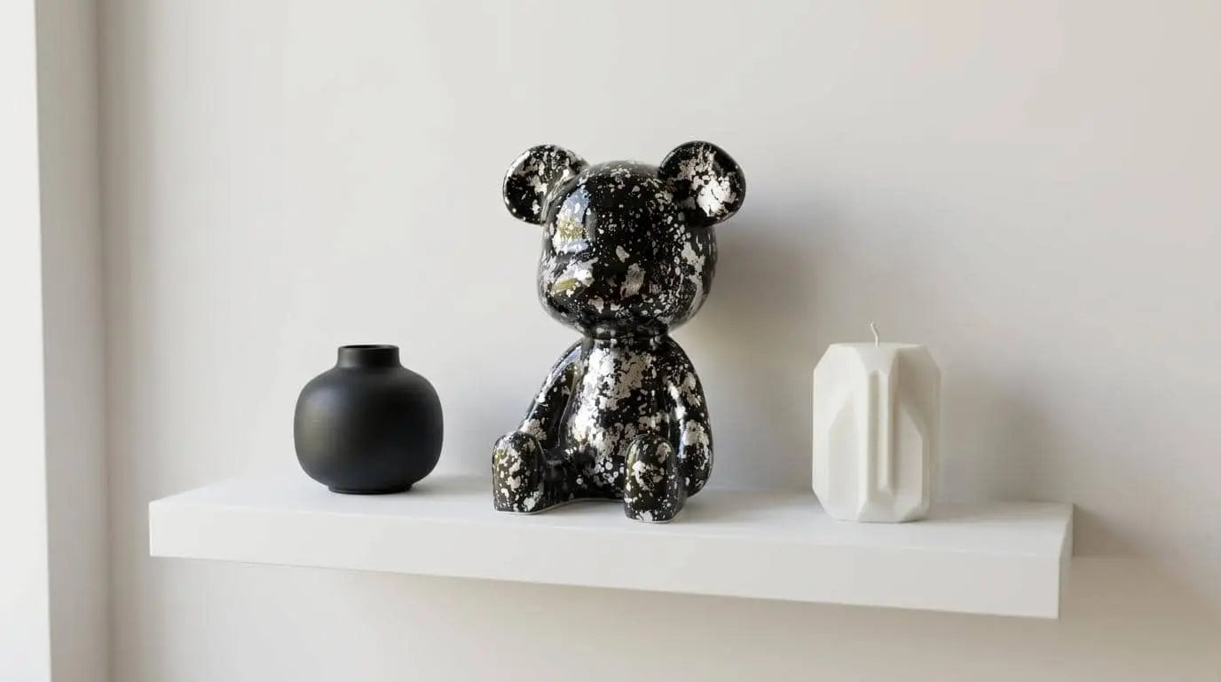 Luxe Noir Bear Figure