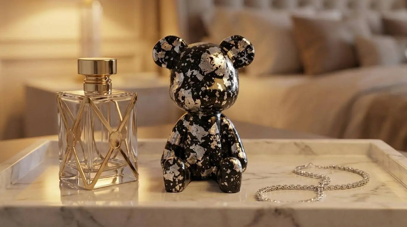 Luxe Noir Bear Figure