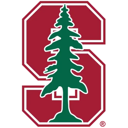 Green pine tree logo on a red background with a large white letter 'S'.
