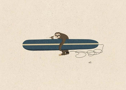 Surfing Animal Poster