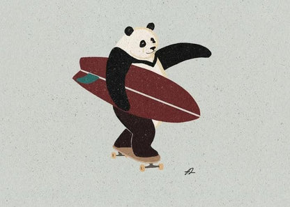 Surfing Animal Poster