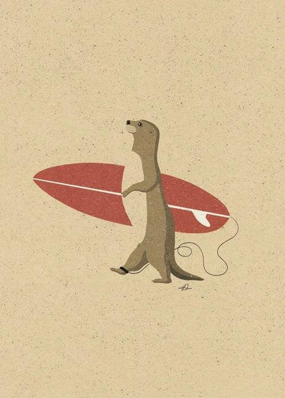 Surfing Animal Poster