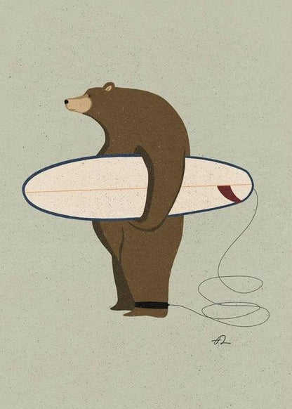 Surfing Animal Poster