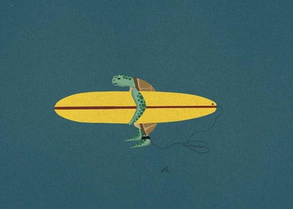 Surfing Animal Poster