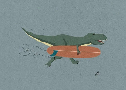 Surfing Animal Poster