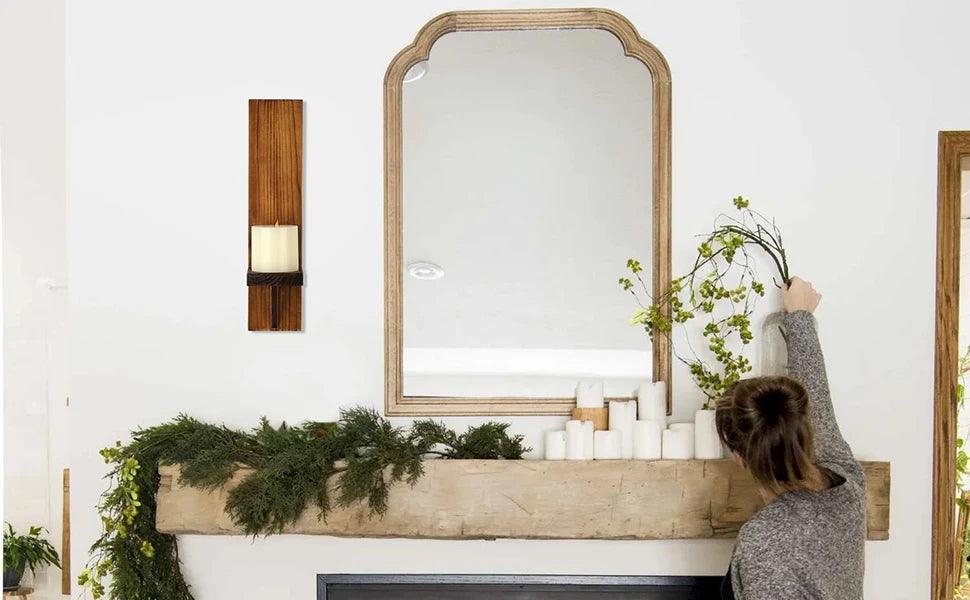 Wooden Wall Candle Sconces